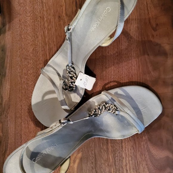 Calvin Klein Prom strap heels Silver - Picture 2 of 4